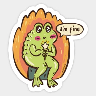 Cute Optimistic Loveland Frogman from Ohio Cryptid Creature Sticker